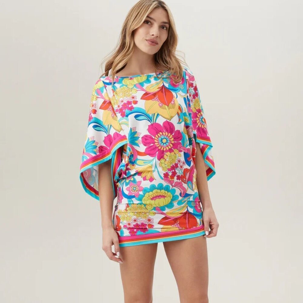 NWT Trina Turk Women's Standard Fontaine Beach Tunic-Bathing Suit Cover Ups